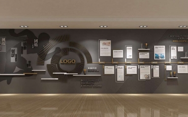 企業(yè)發(fā)展歷程與榮譽(yù)結(jié)合造型文化墻模板定制