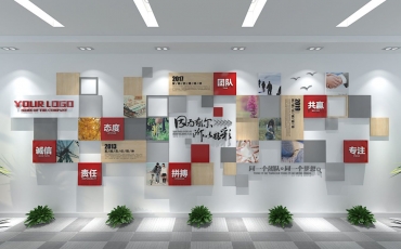 公司團隊3D立體風采照片文化墻