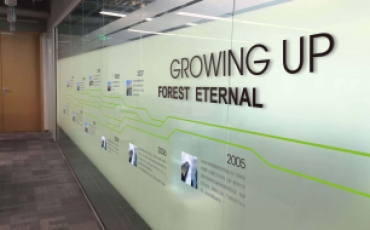 森華易騰互聯(lián)網(wǎng)公司文化墻設(shè)計上墻案例