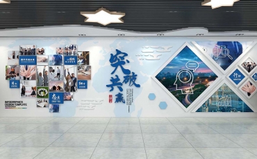 立體樹形員工風采照片墻企業(yè)文化墻模板定制