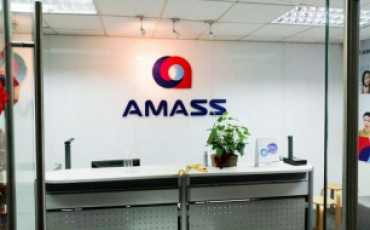 艾邁斯電子有限公司不銹鋼烤漆logo背景墻