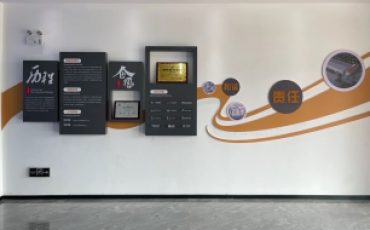 簡約企業(yè)簡介/發(fā)展歷程文化墻案例效果圖賞析