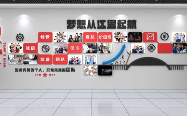 公司辦公室員工風采照片墻應該如何設計更好看